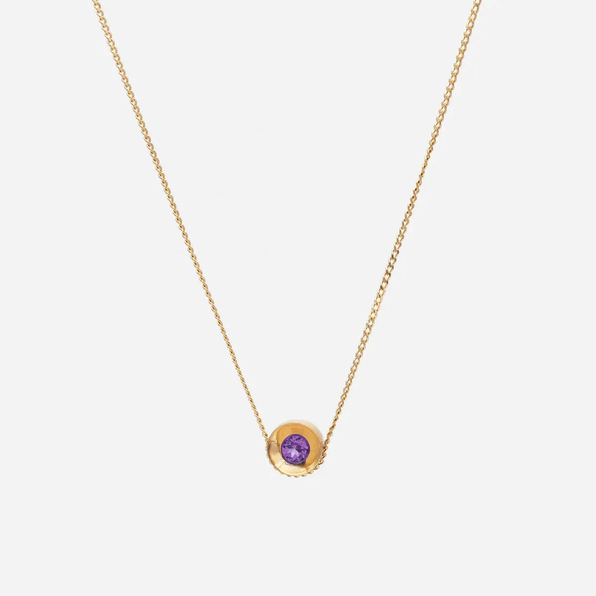 Spot 10K Necklace w. 2,5mm Amethyst