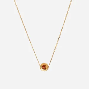 Spot 10K Necklace w. 2,5mm Garnet