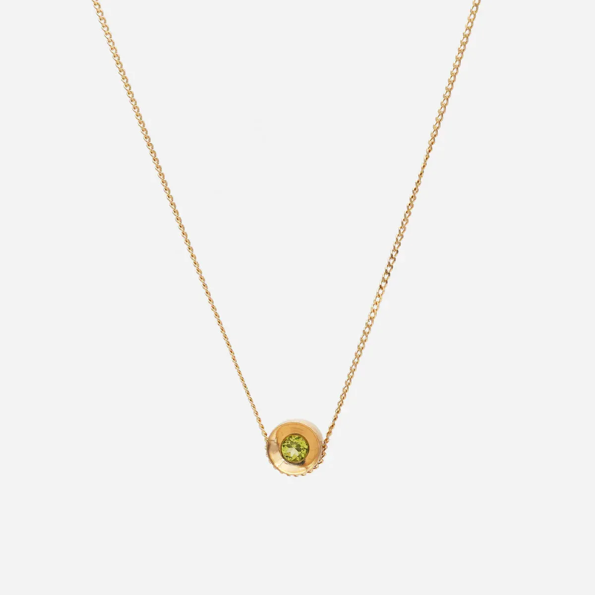 Spot 10K Necklace w. 2,5mm Peridot