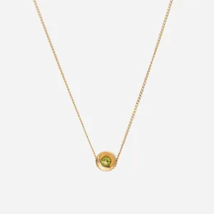 Spot 10K Necklace w. 2,5mm Peridot