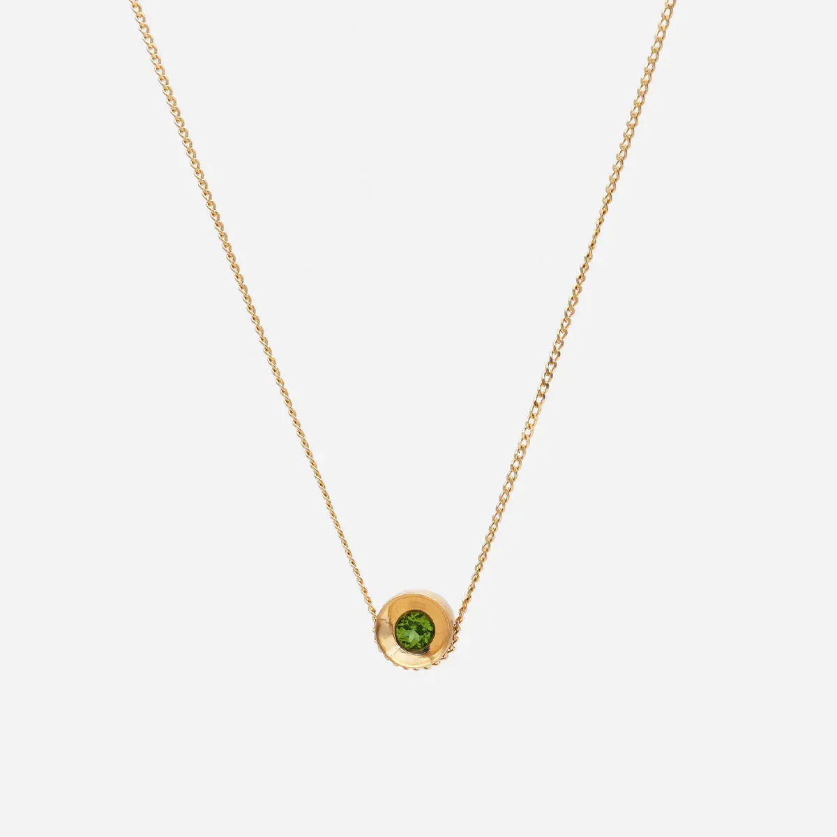 Spot 10K Necklace w. 2,5mm Tourmaline
