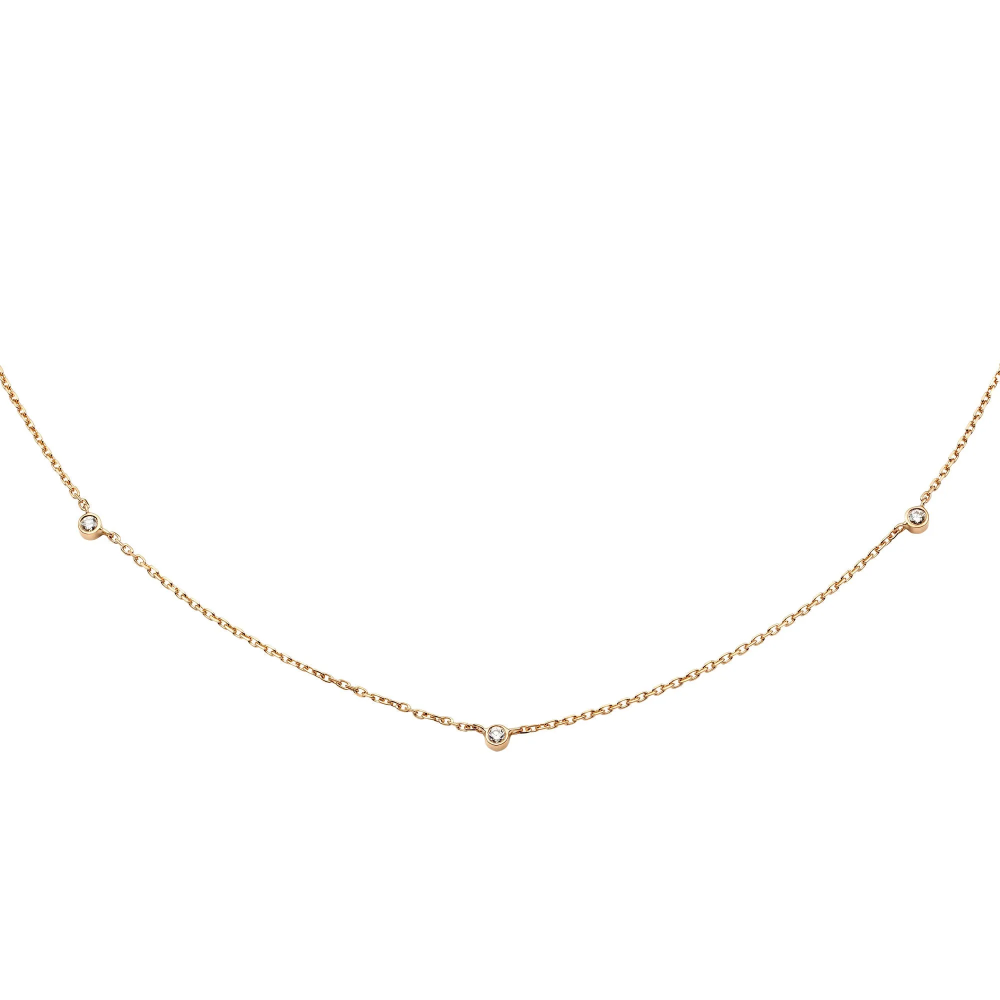 Station Diamond 14K Gold Necklace