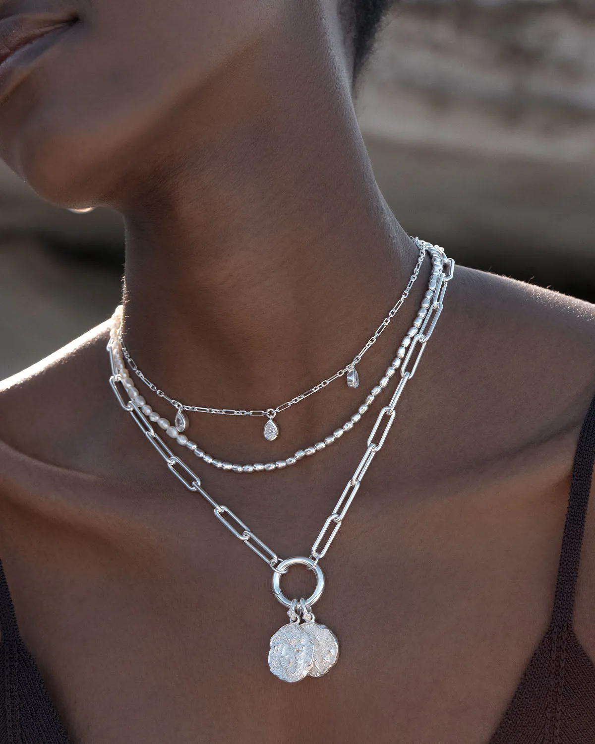Sterling Silver 18" With Love Annex Link Necklace Bycharlotte