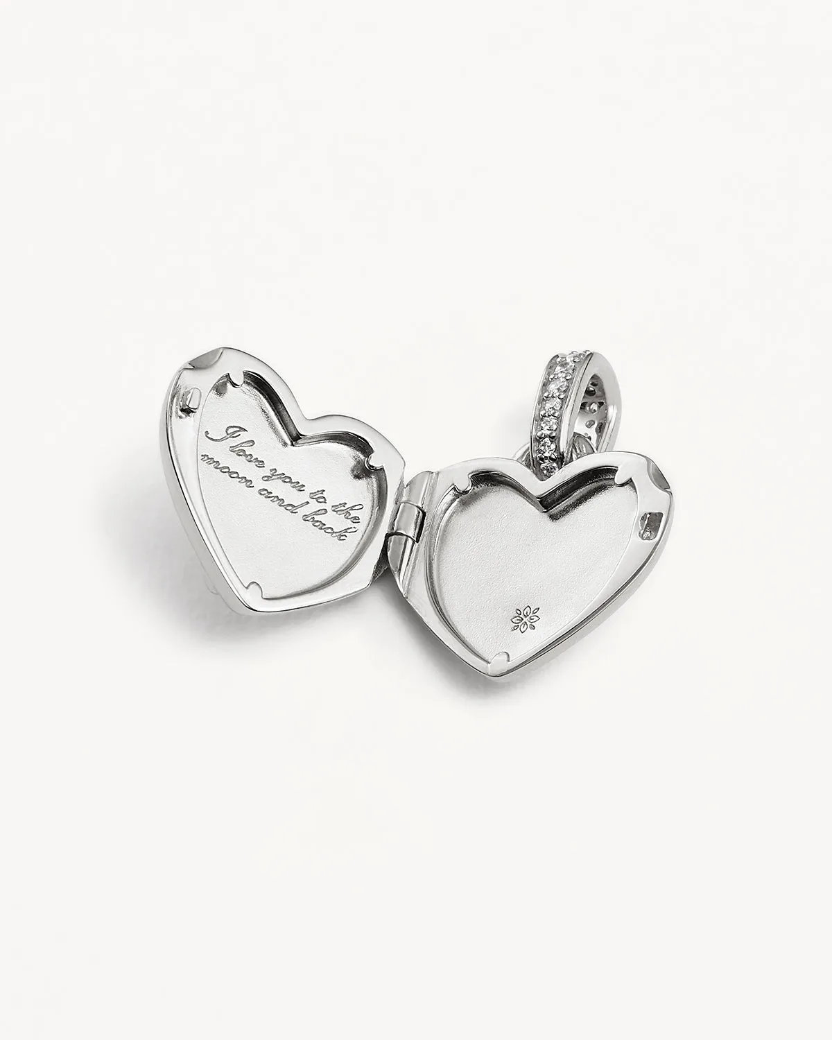 Sterling Silver Blooming Together Small Heart Locket Pendant Bycharlotte
