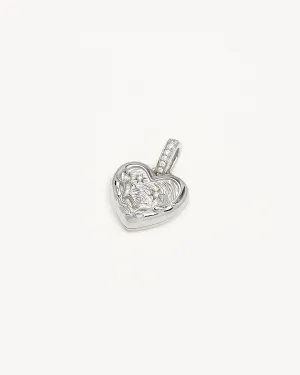 Sterling Silver Blooming Together Small Heart Locket Pendant Bycharlotte