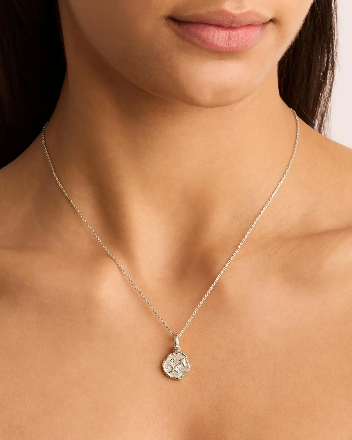 Sterling Silver Cosmic Love Zodiac Annex Link Pendant - Sagittarius Bycharlotte