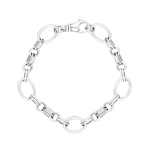 Sterling Silver Double Link Handmade Bracelet