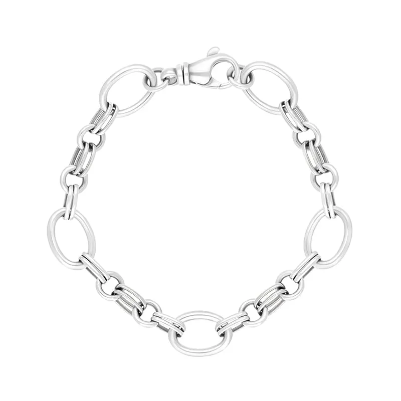 Sterling Silver Double Link Handmade Bracelet