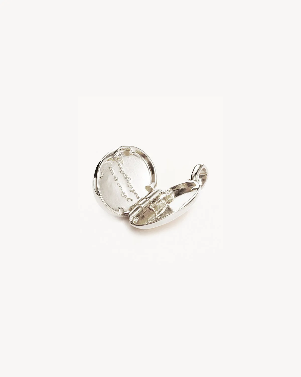 Sterling Silver Everything You Are Is Enough Locket Pendant Bycharlotte