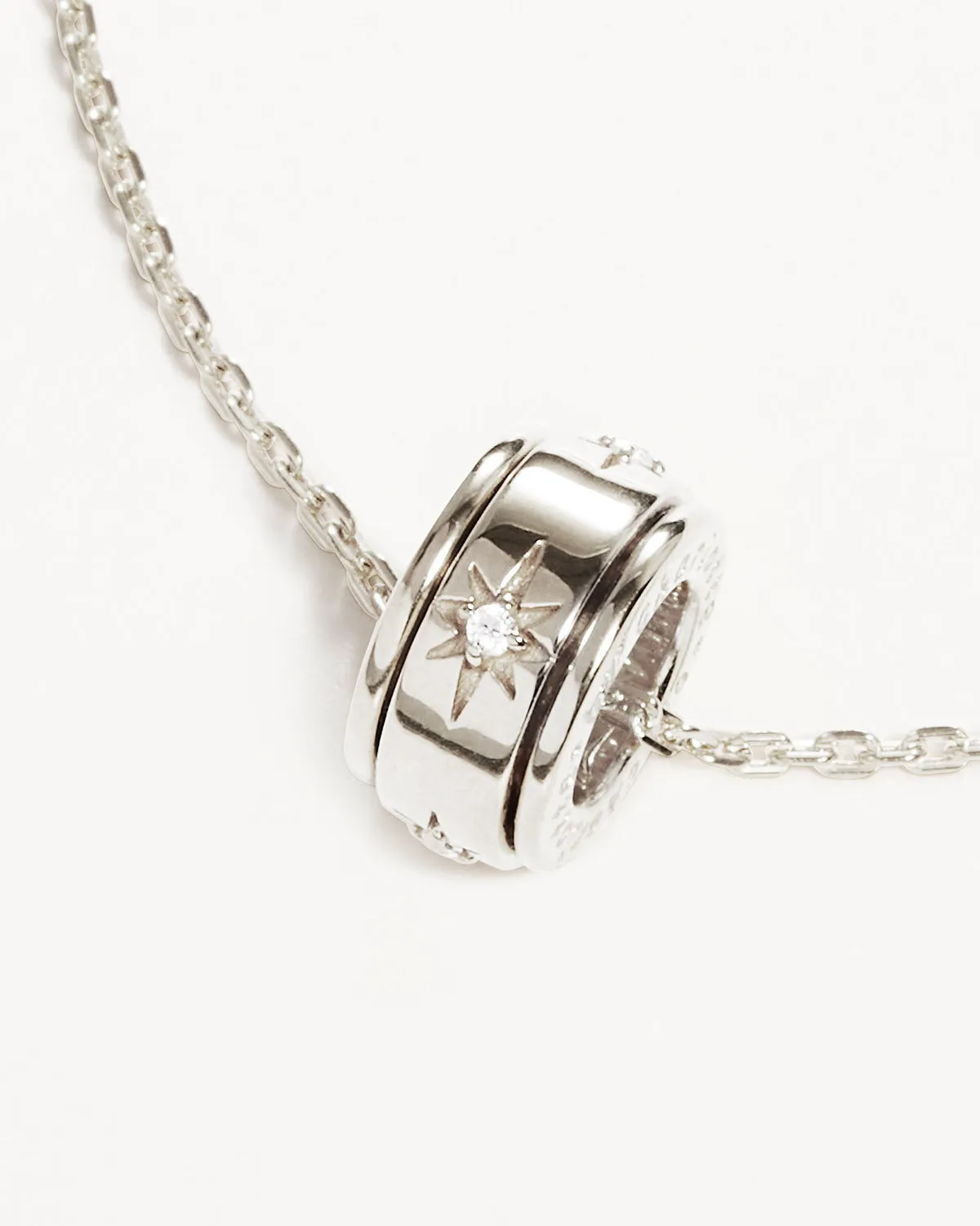 Sterling Silver I Am Loved Spinning Meditation Necklace Bycharlotte