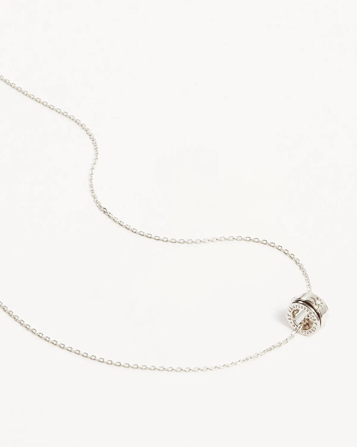 Sterling Silver I Am Loved Spinning Meditation Necklace Bycharlotte