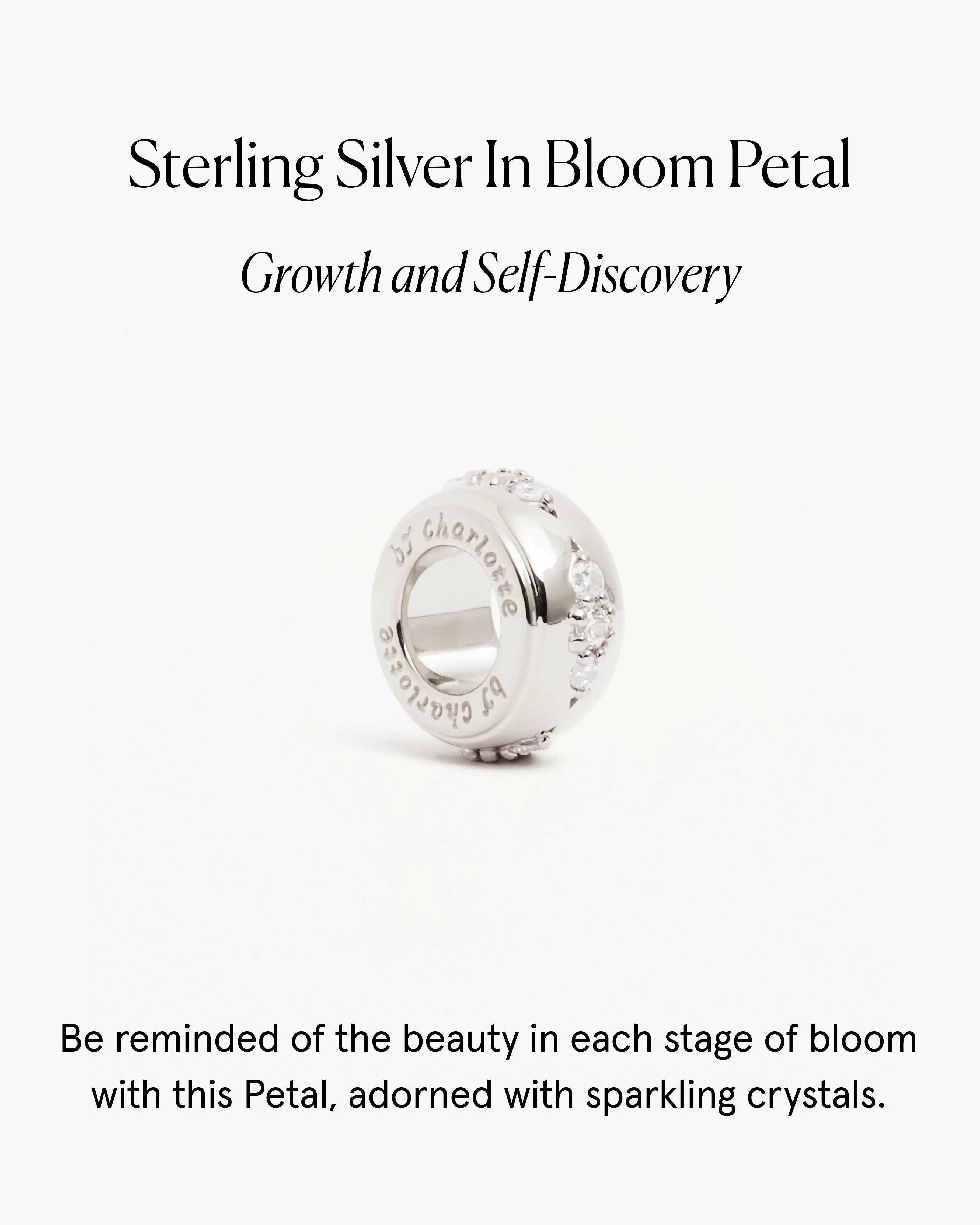 Sterling Silver In Bloom Petal Charm Bycharlotte