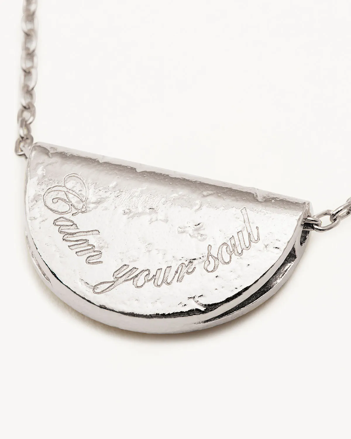 Sterling Silver Lotus Birthstone Necklace - March - Aquamarine Bycharlotte