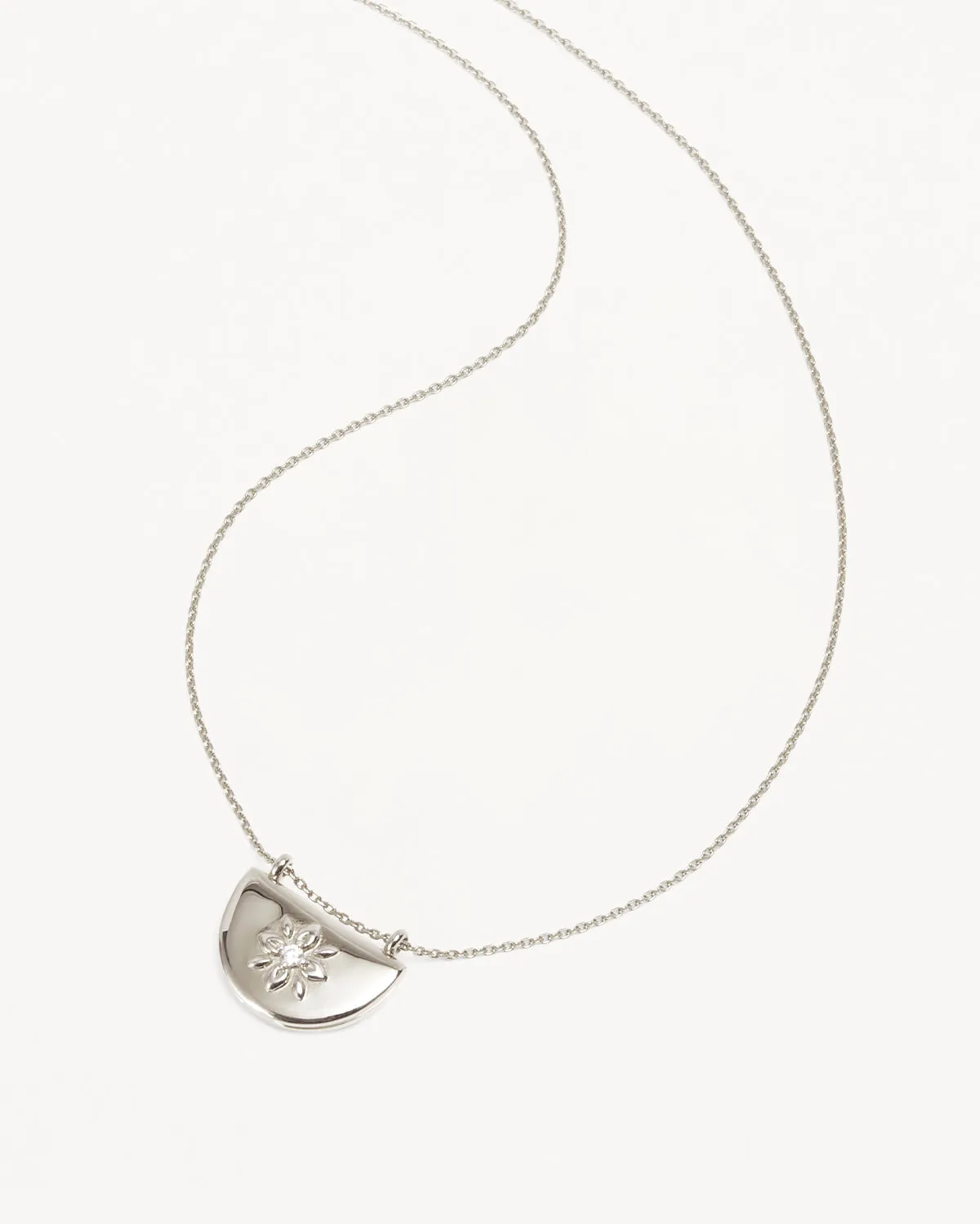 Sterling Silver Lotus Locket Necklace Bycharlotte