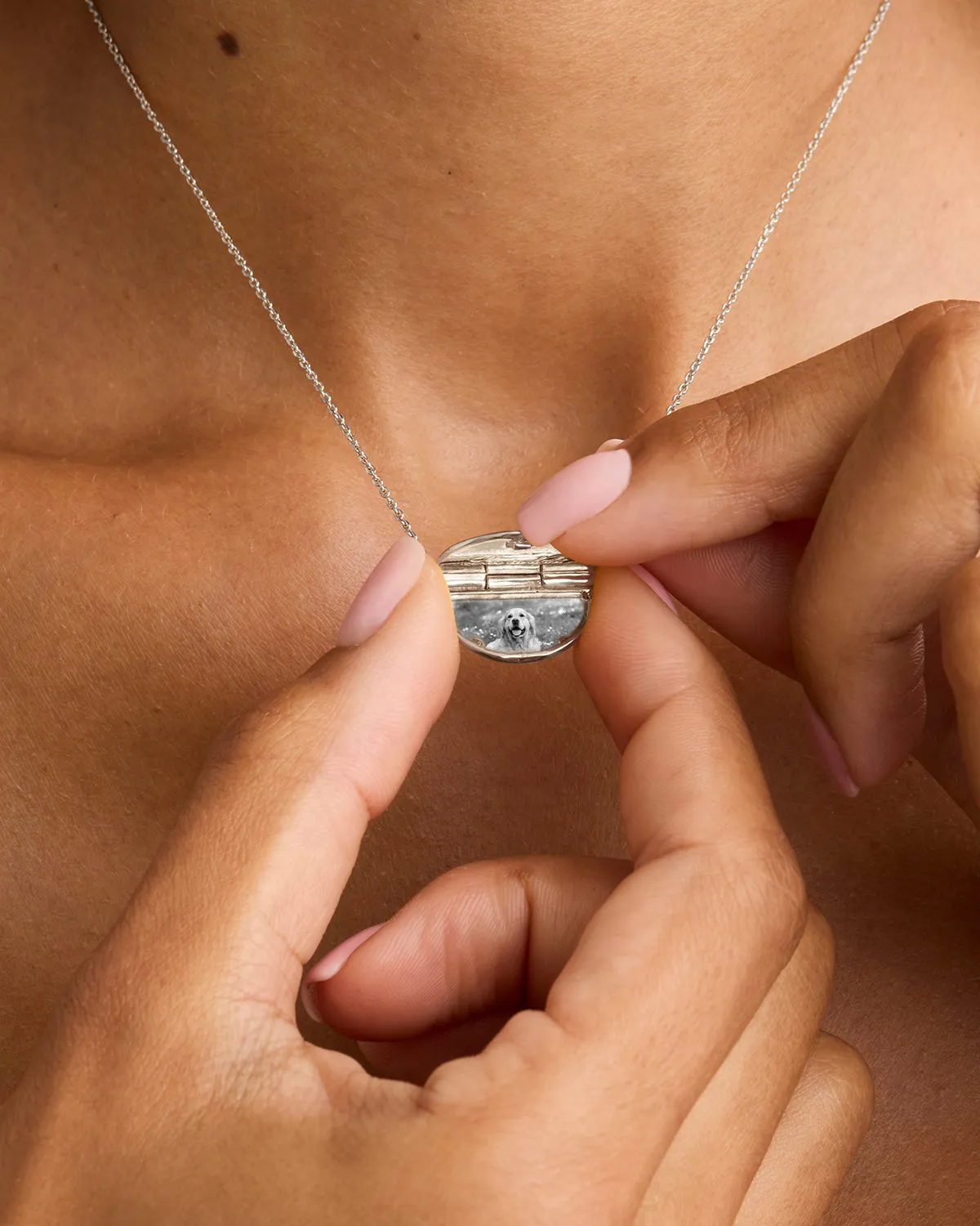 Sterling Silver Lotus Locket Necklace Bycharlotte