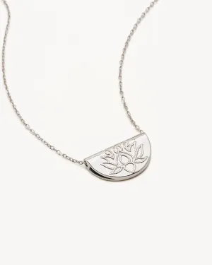 Sterling Silver Lotus Short Necklace Bycharlotte