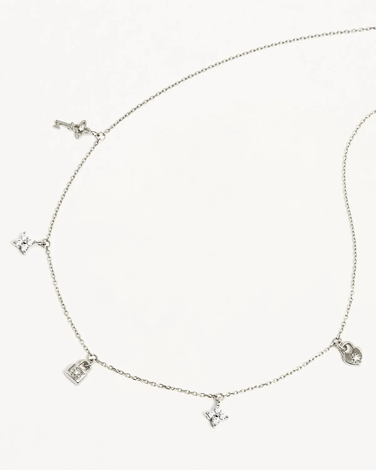 Sterling Silver Love Unlocked Charm Choker Bycharlotte