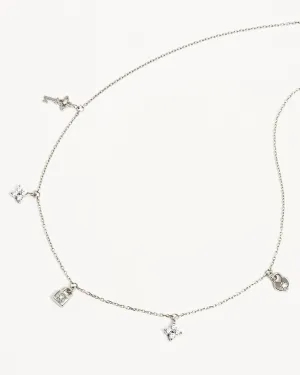 Sterling Silver Love Unlocked Charm Choker Bycharlotte
