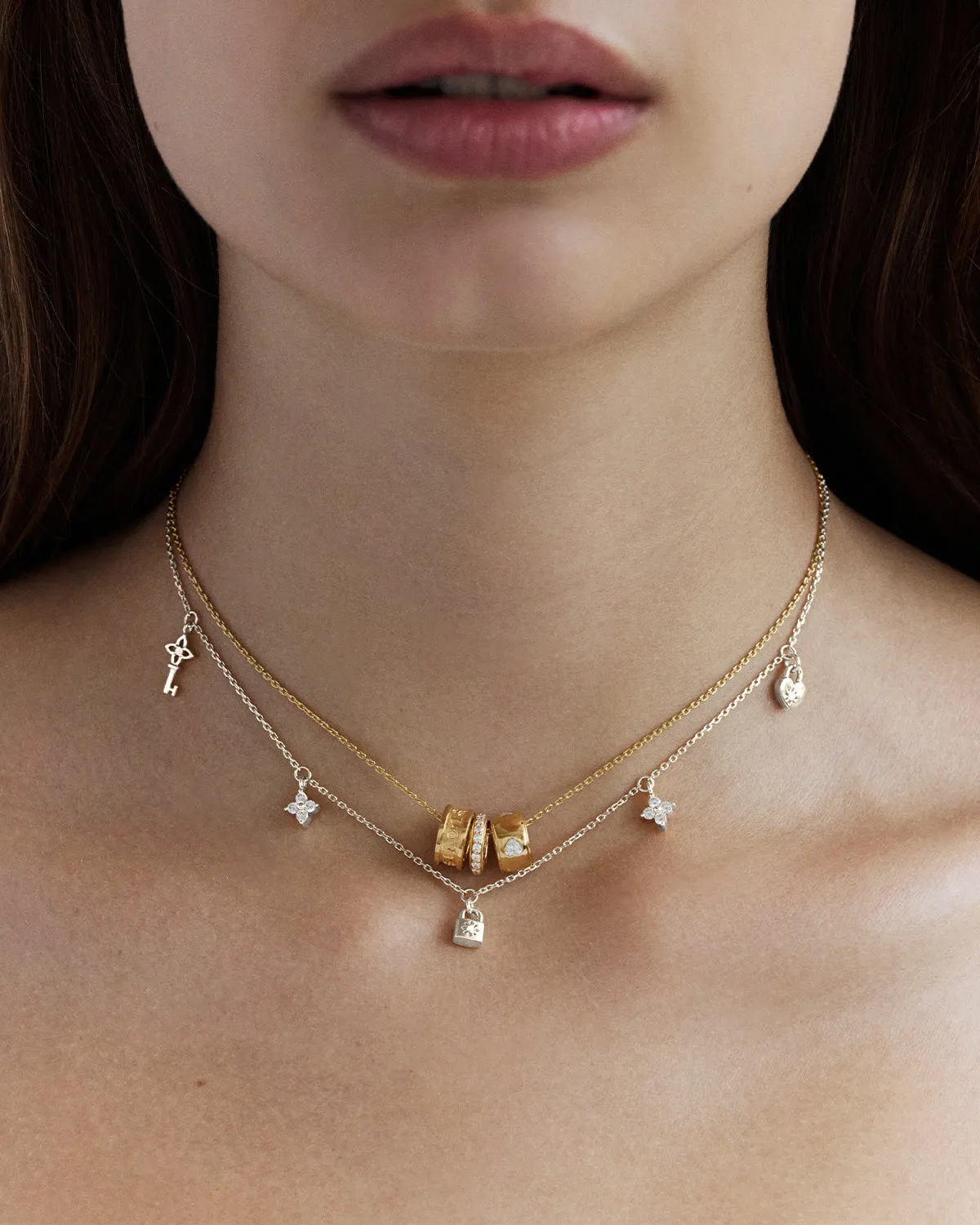 Sterling Silver Love Unlocked Charm Choker Bycharlotte