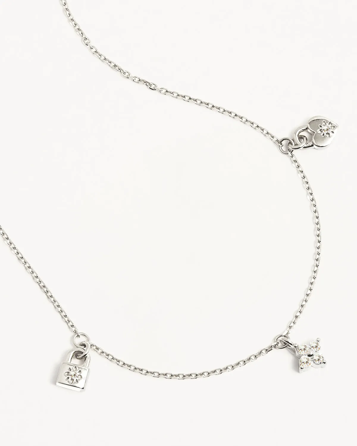 Sterling Silver Love Unlocked Charm Choker Bycharlotte