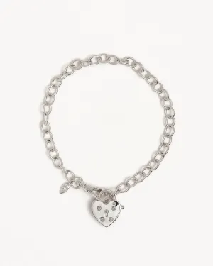 Sterling Silver Love Unlocked Padlock Bracelet Bycharlotte