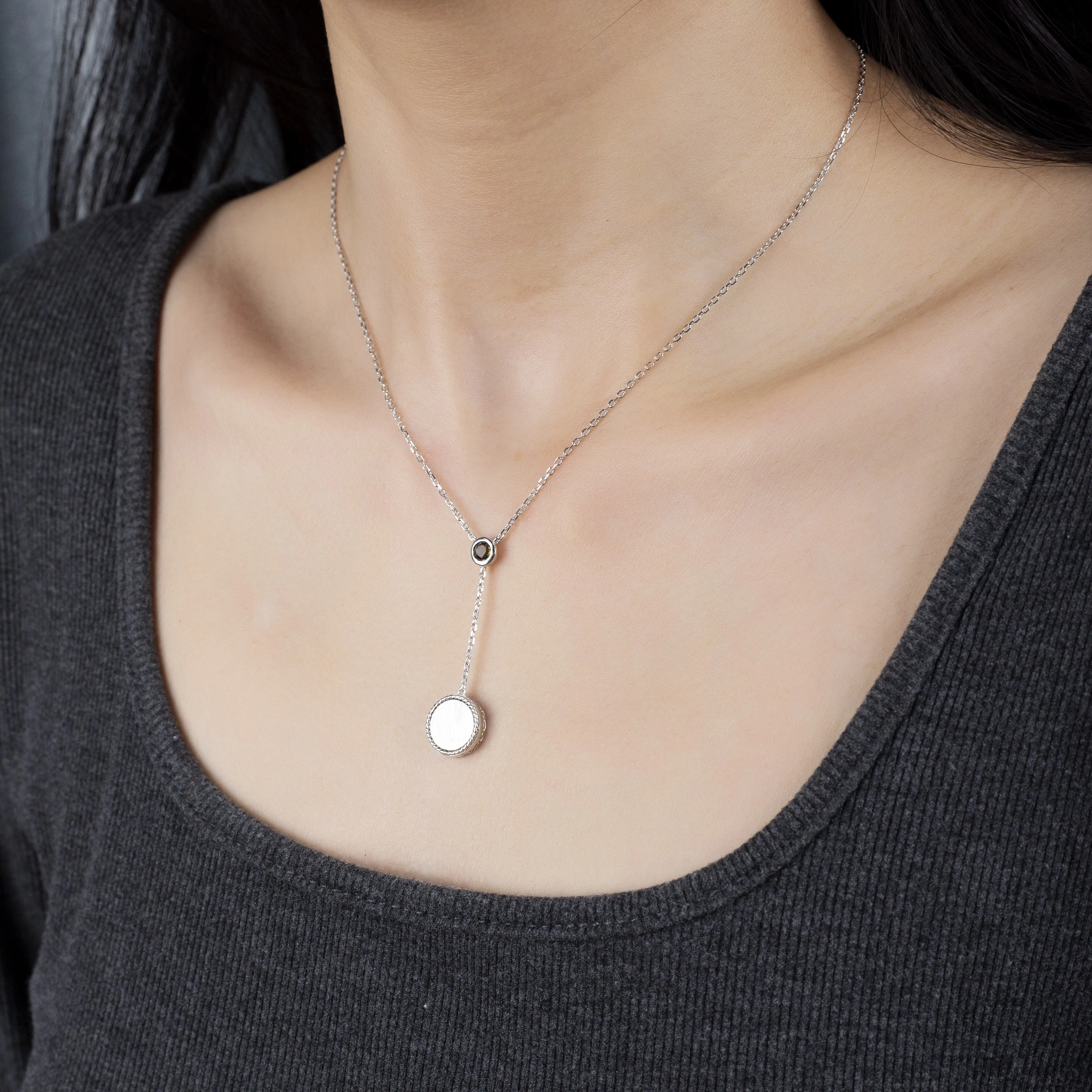Sterling Silver Meteorite Drop Pendant