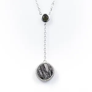 Sterling Silver Meteorite Drop Pendant