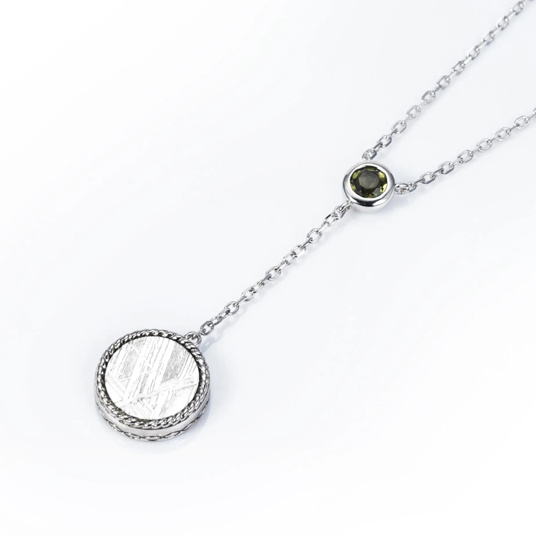 Sterling Silver Meteorite Drop Pendant