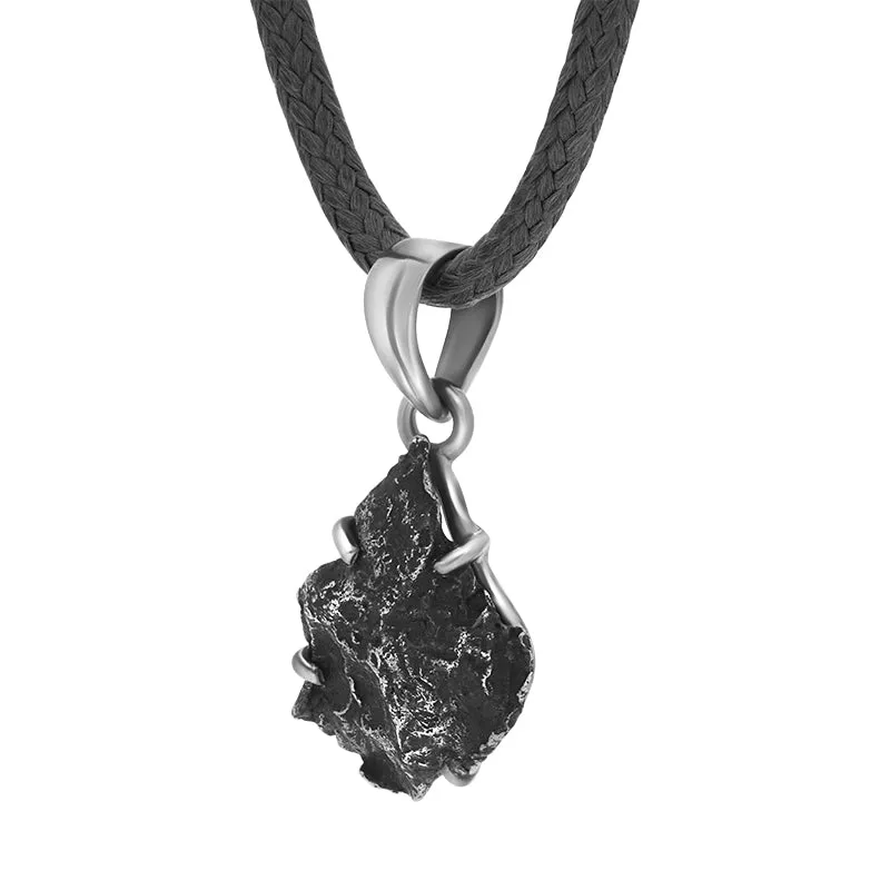 Sterling Silver Meteorite Unique Necklace D