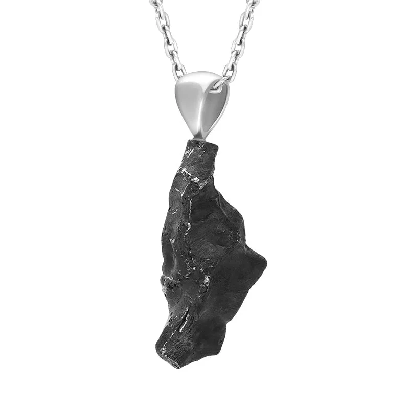 Sterling Silver Meteorite Unique Necklace D
