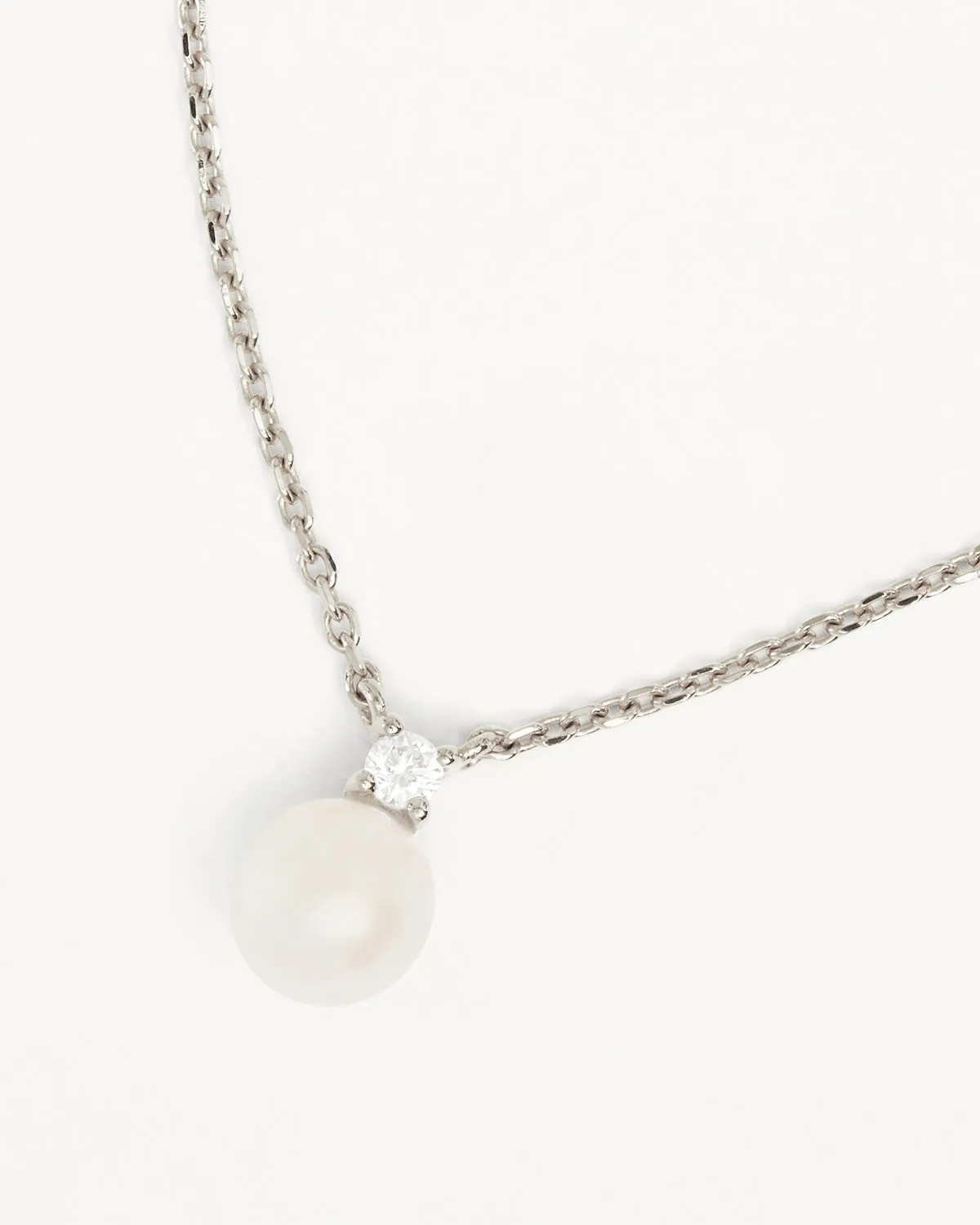 Sterling Silver Moments With You Pearl Necklace Bycharlotte