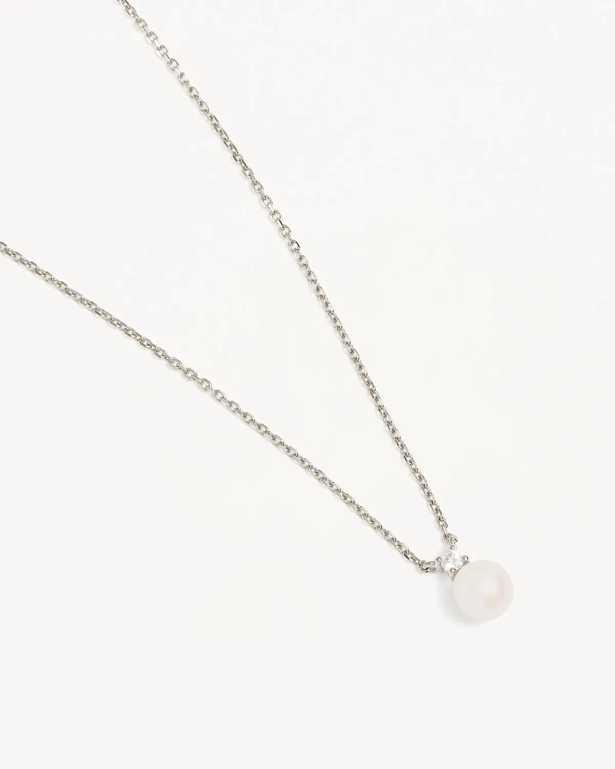Sterling Silver Moments With You Pearl Necklace Bycharlotte