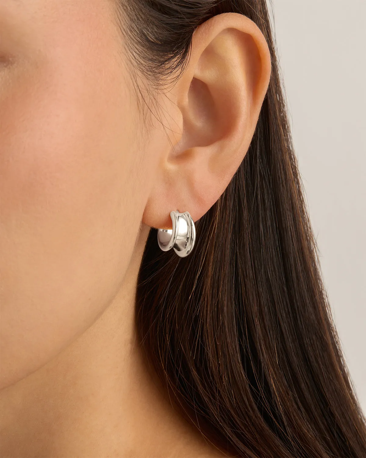 Sterling Silver Muse Small Hoops Bycharlotte