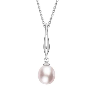 Sterling Silver Pink Pearl Pod Top Drop Pendant