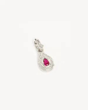 Sterling Silver With Love Birthstone Annex Link Pendant - July Bycharlotte