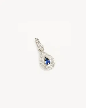 Sterling Silver With Love Birthstone Annex Link Pendant - September Bycharlotte