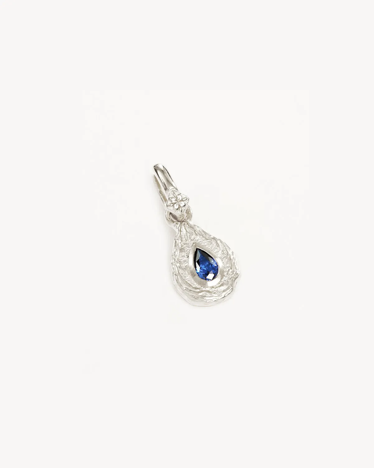 Sterling Silver With Love Birthstone Annex Link Pendant - September Bycharlotte