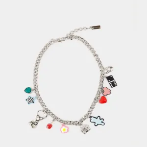Sticker Charm Necklace - Marc Jacobs - Metal - Silver