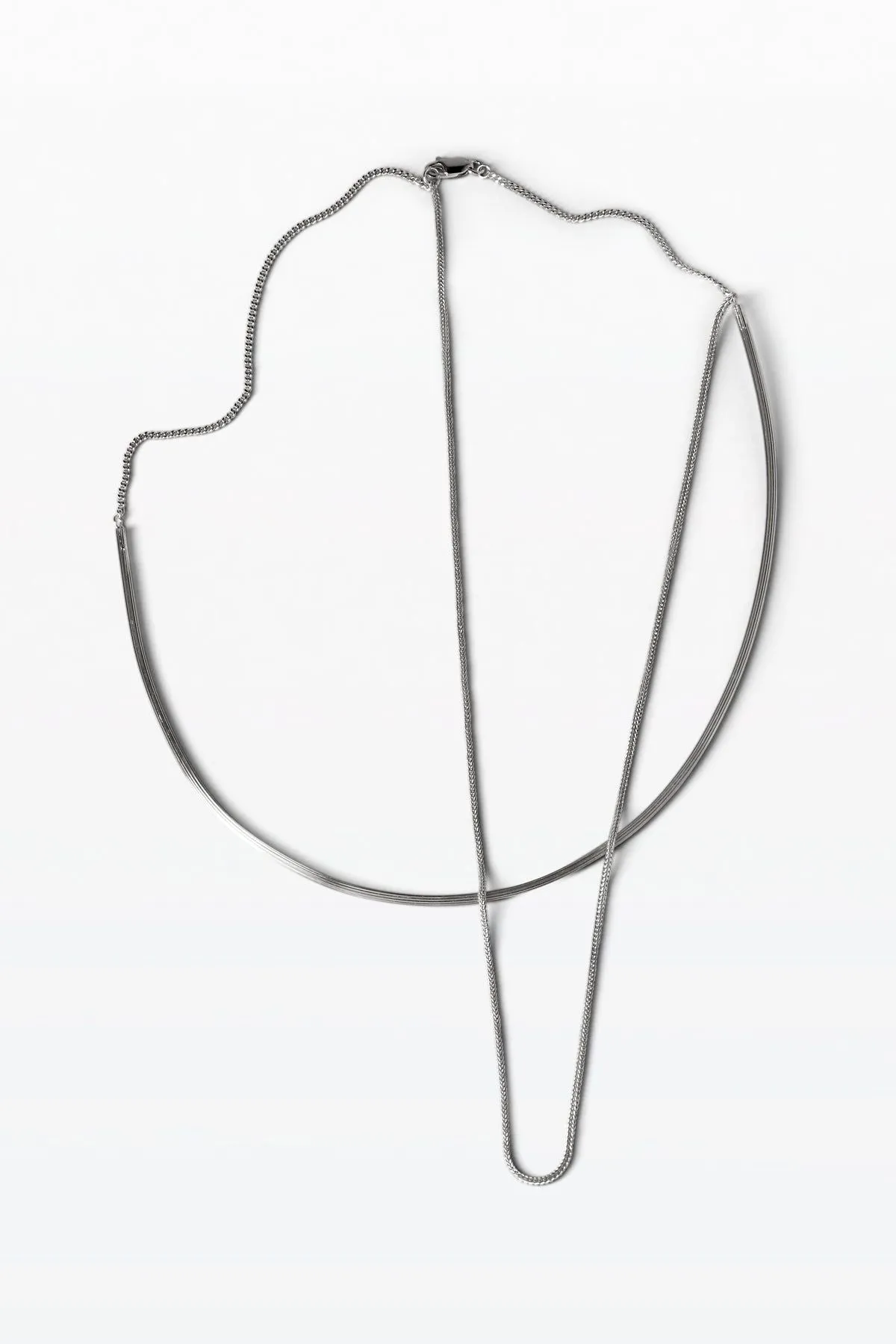 Strata 02 Silver Necklace
