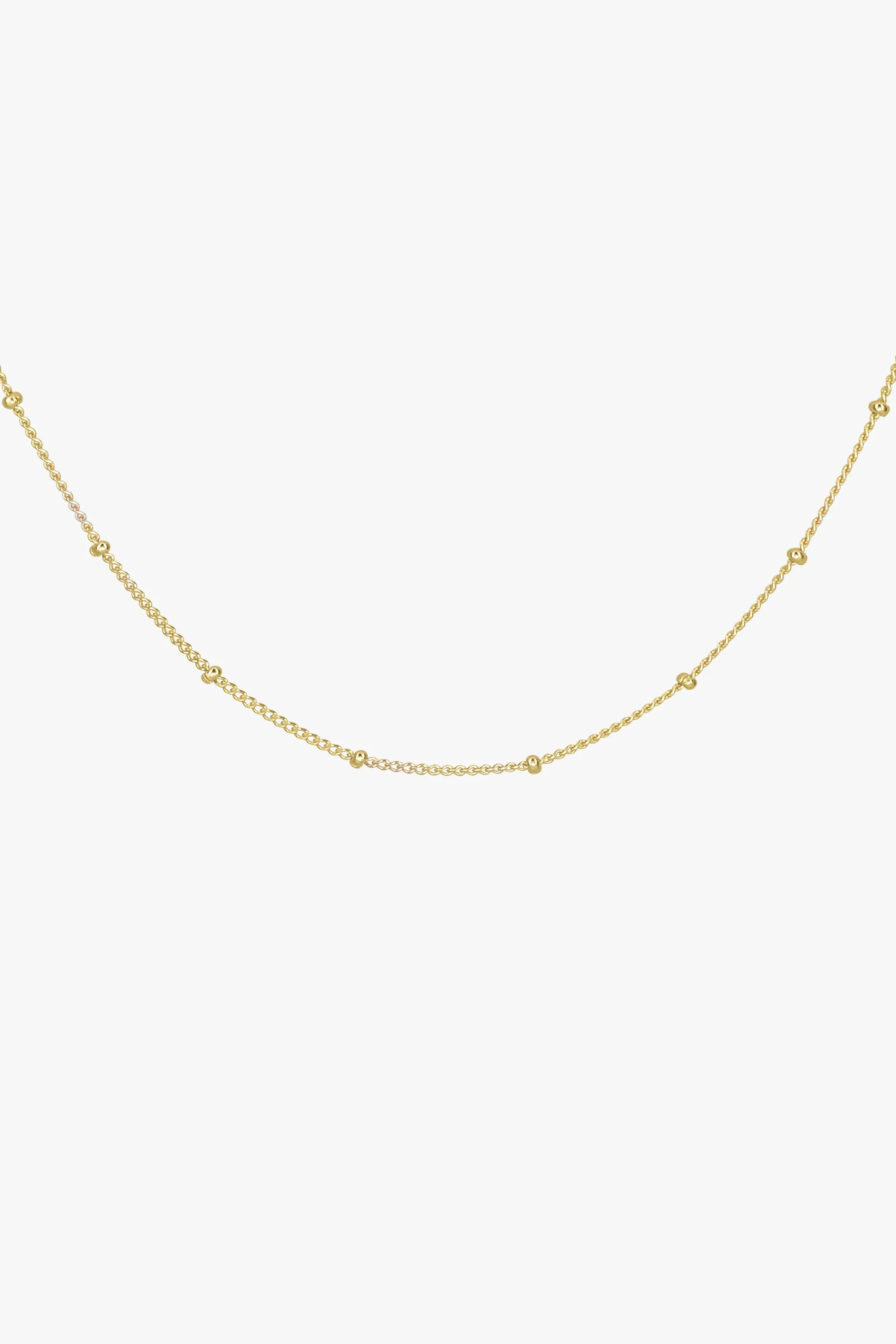 Stud chain necklace gold plated (45cm & 55cm) Wildthings Collectables