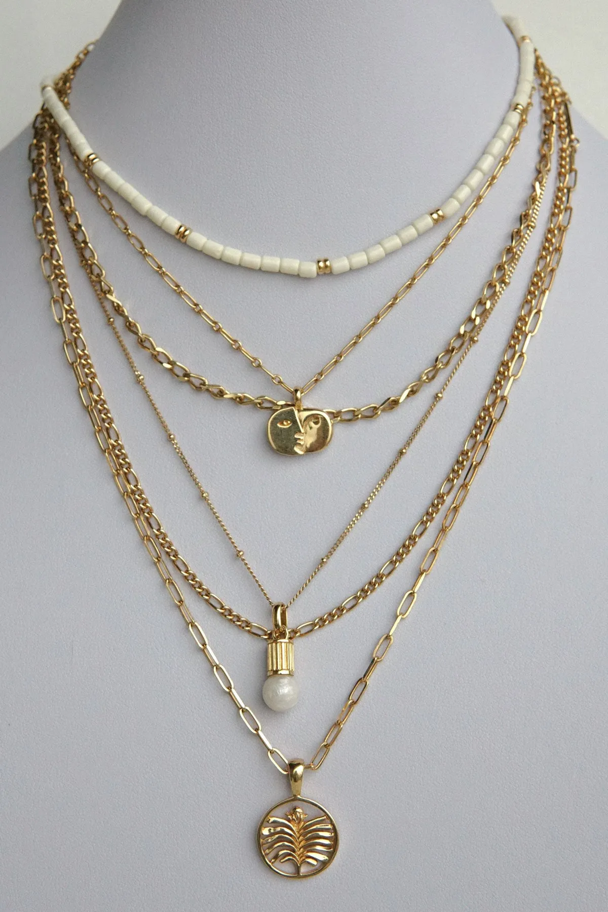 Stud chain necklace gold plated (45cm & 55cm) Wildthings Collectables