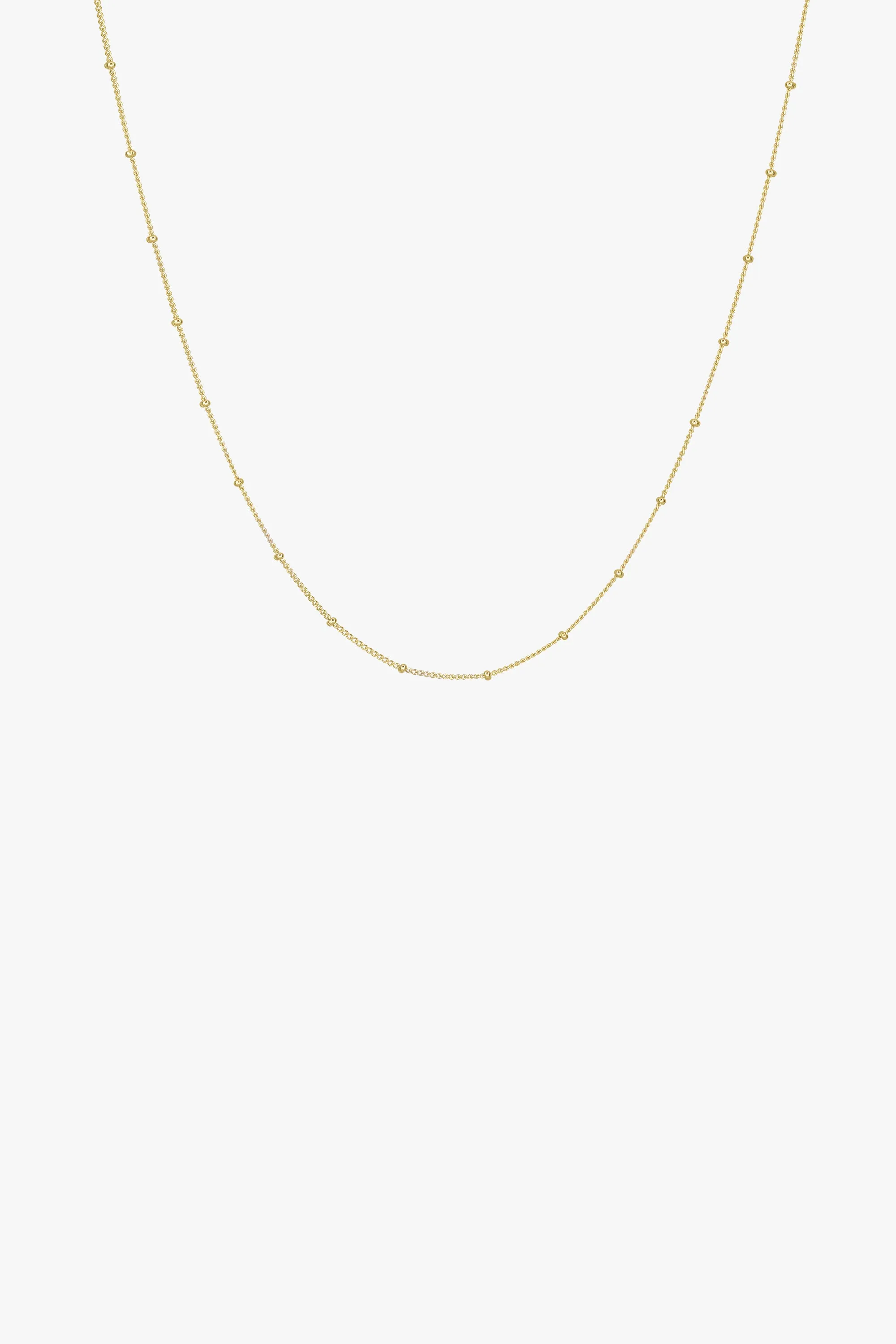 Stud chain necklace gold plated (45cm & 55cm) Wildthings Collectables