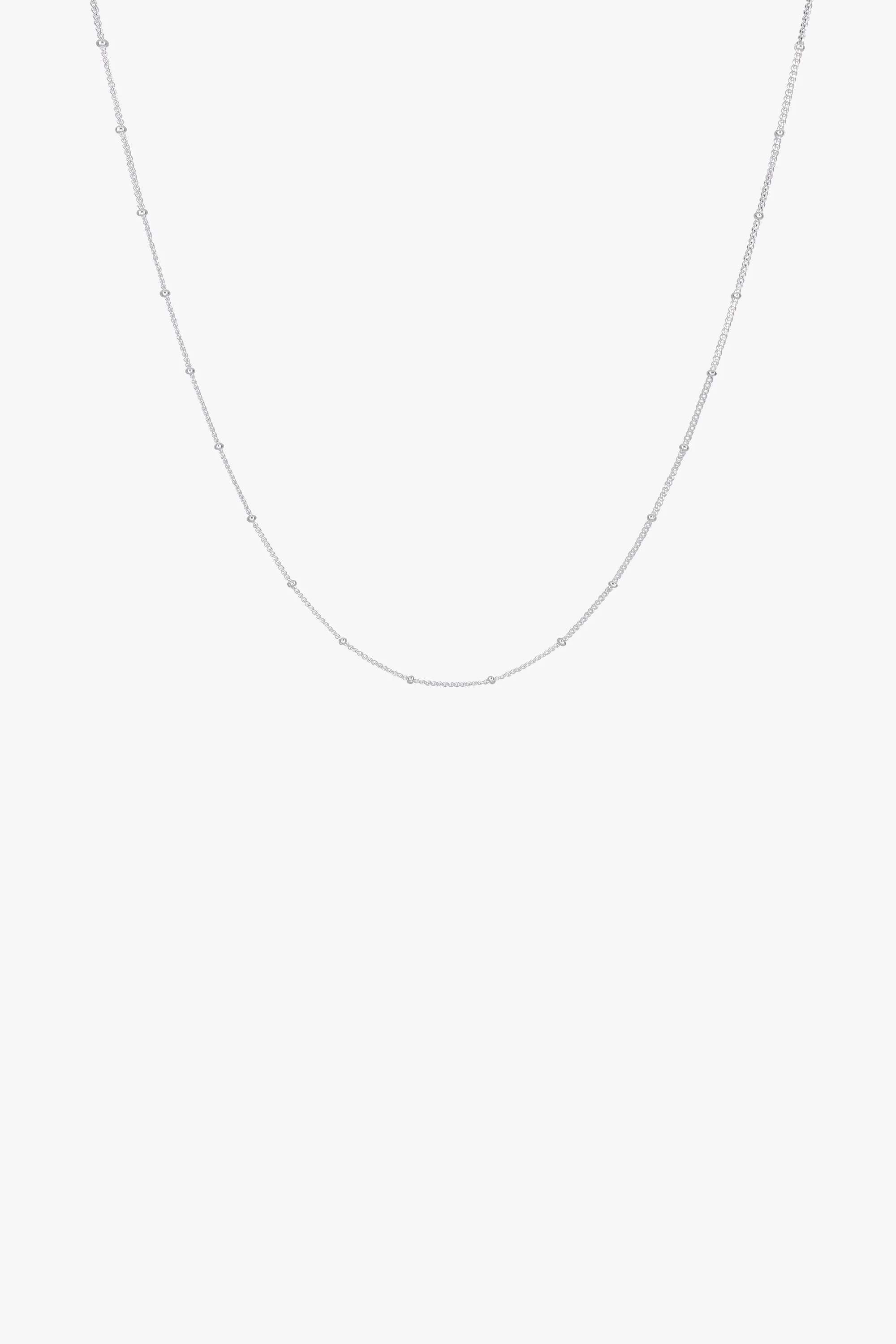 Stud chain necklace silver (45cm & 55cm) Wildthings Collectables