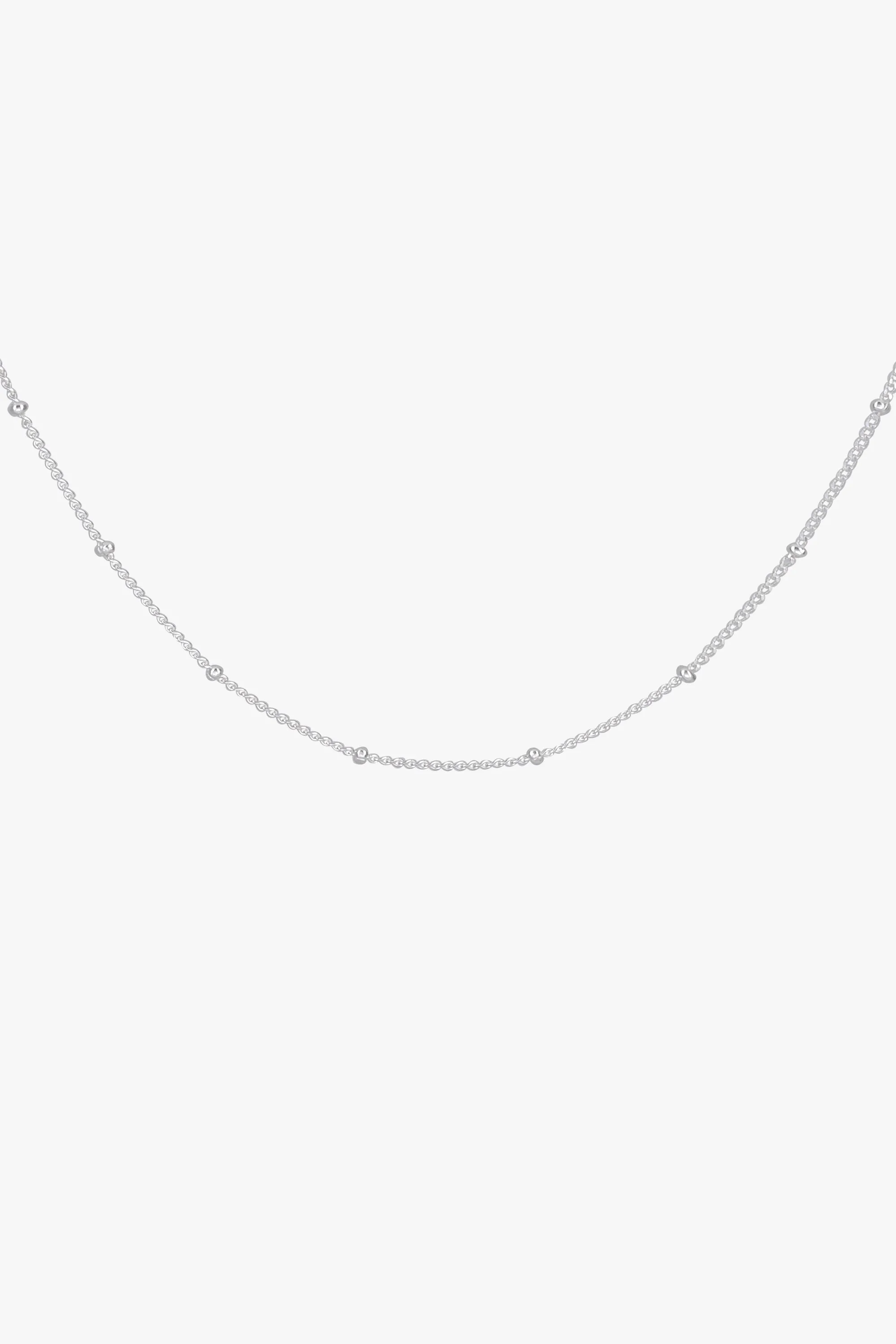 Stud chain necklace silver (45cm & 55cm) Wildthings Collectables