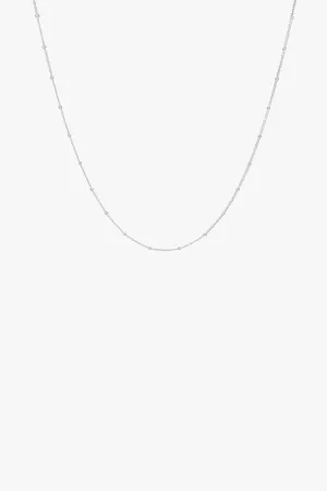 Stud chain necklace silver (45cm & 55cm) Wildthings Collectables