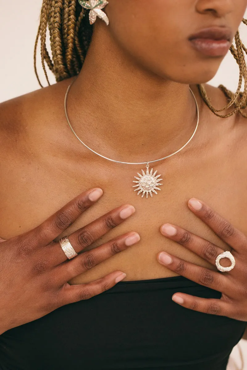 Sunburst necklace silver Wildthings Collectables