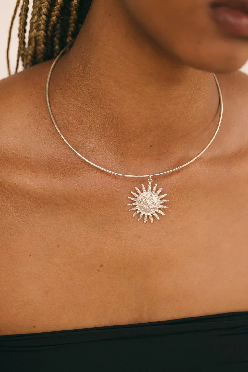 Sunburst necklace silver Wildthings Collectables