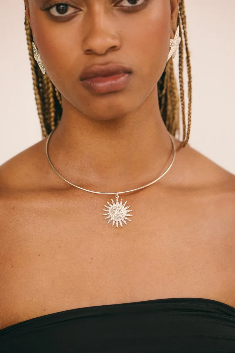 Sunburst necklace silver Wildthings Collectables