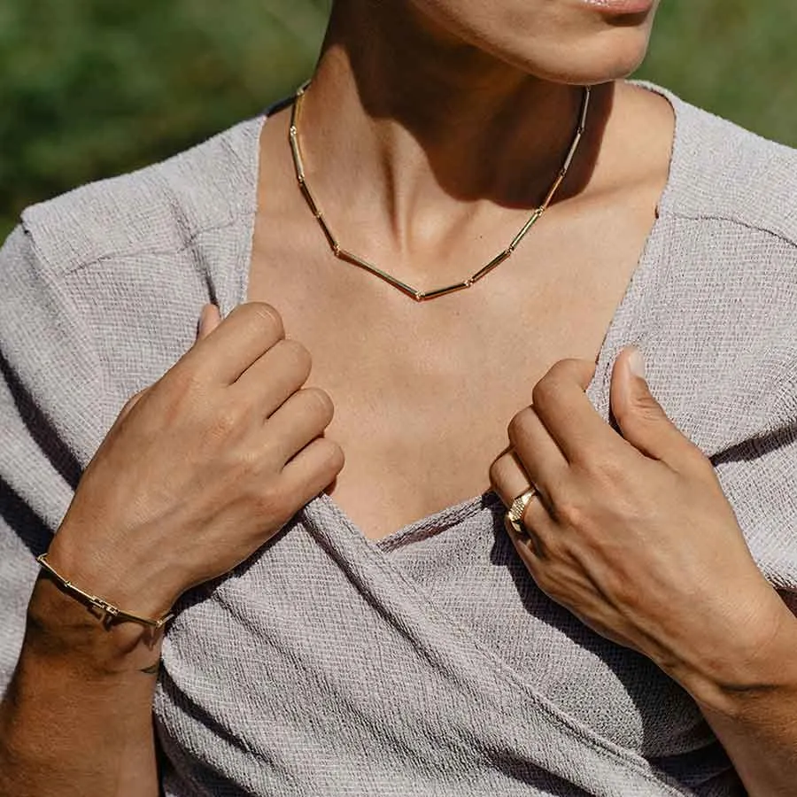 Sunray 18K Gold Necklace
