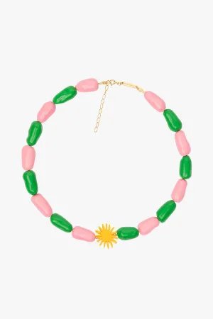 Sunrise Beaded Necklace Gold Plated Wildthings Collectables